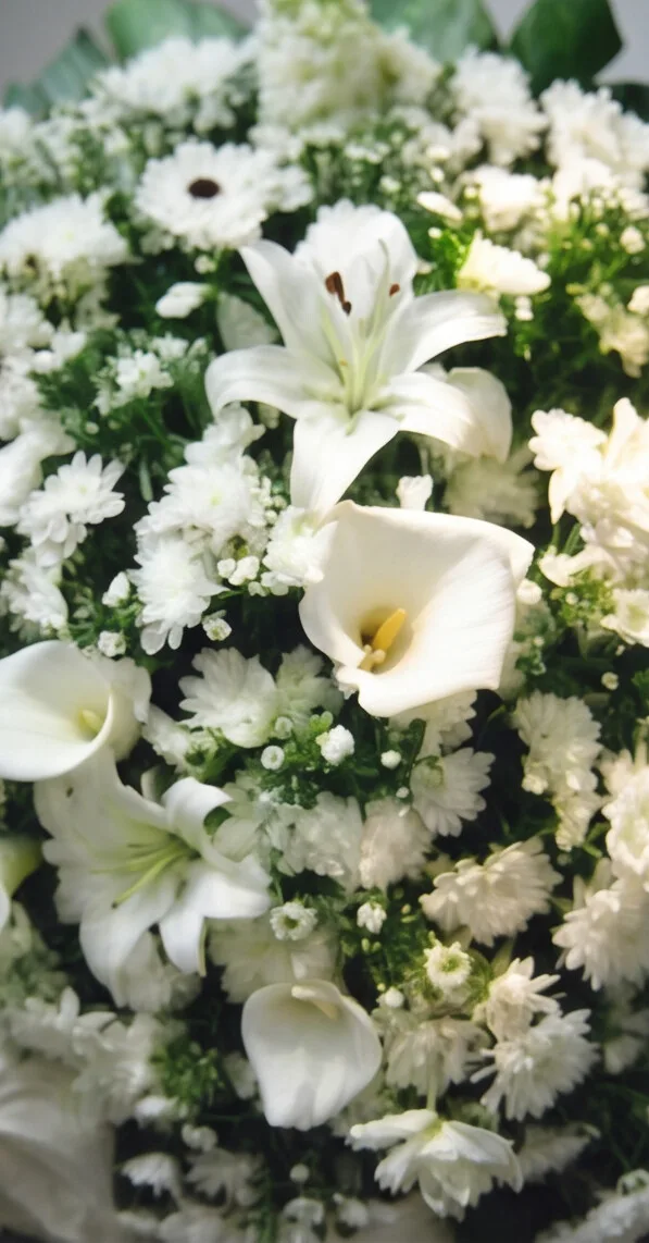 Coroa de flores coroa branca 3 — pequena, vista 3