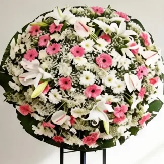 Coroa de flores coroa rosa especial — pequena, vista 1