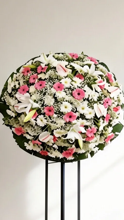 Coroa de flores coroa rosa especial — pequena, vista 1