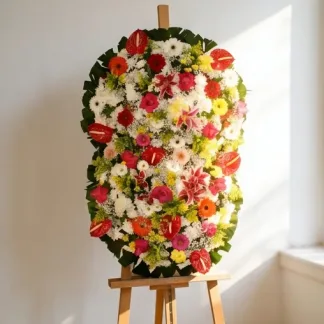 Coroa de flores coroa cores 1 — grande, vista 1