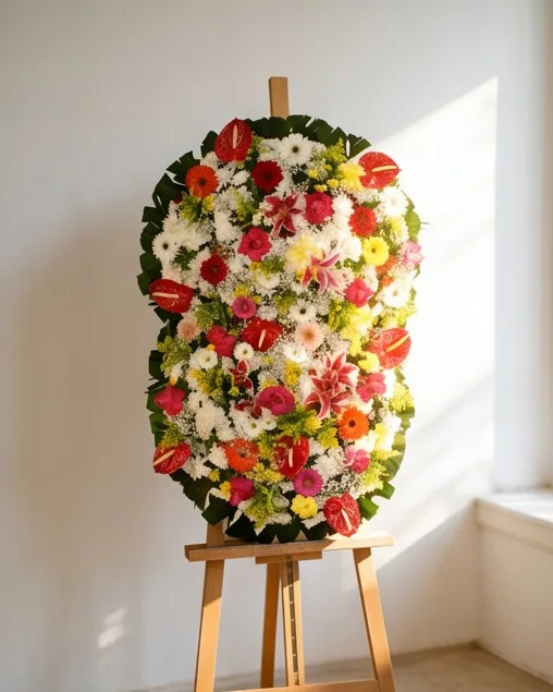 Coroa de flores coroa cores 1 — grande, vista 1