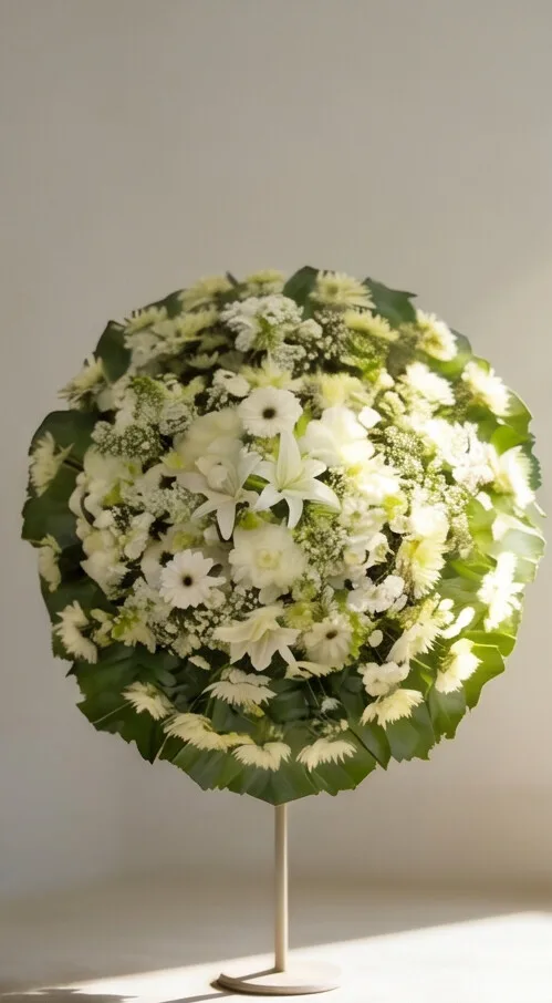 Coroa de flores coroa branca 1 — pequena, vista 1