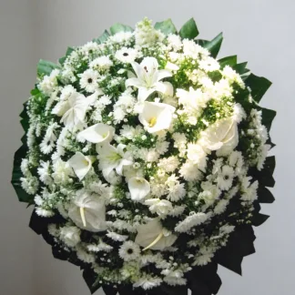 Coroa de flores coroa branca 3 — pequena, vista 1